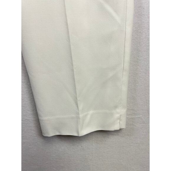 Woman's Talbots Heritage Copped Straight Leg white Dress Pants - Size 18 Formal - Picture 6 of 11